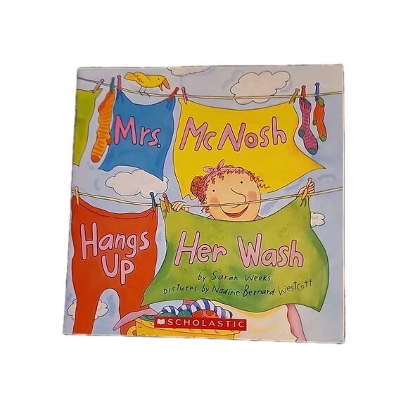 Mrs. McNosh Hangs Up Her Wash by Sarah Weeks 1998 Scholastic Paperback Book - Picture 1 of 7